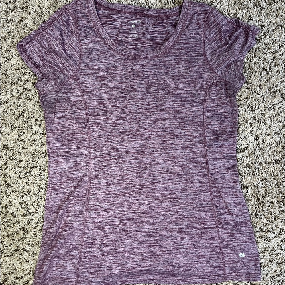 purple layer8 athletic shirt